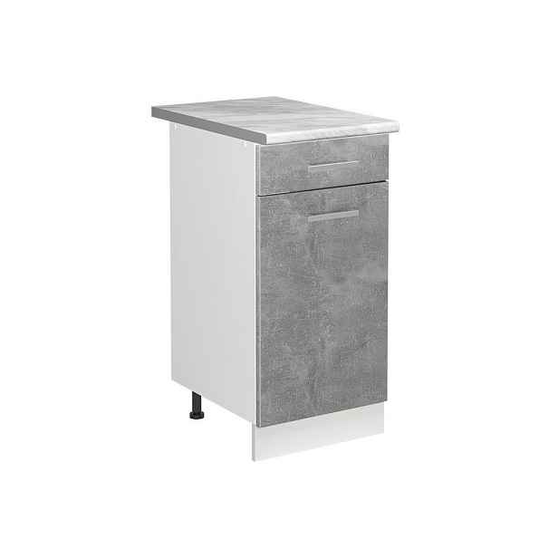 Vicco SKŘÍŇKA POD DŘEZ R-Line, Beton/Bílá, 40 cm pracovní deska Mramor
