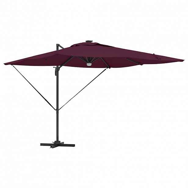 vidaXL Roma Parasol Červená 286 x 284 x 270 cm Hliník a polyester