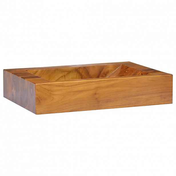 vidaXL Umyvadlo masivní teak 50 x 35 x 10 cm