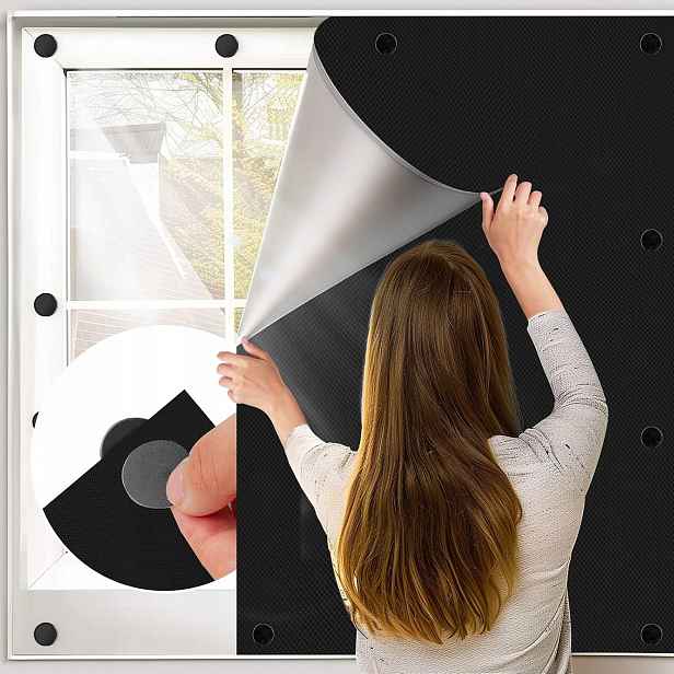 Magnetická Blackoutová Roleta 130 × 145 CM Bez Vrtání