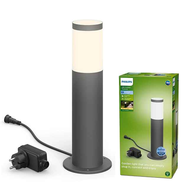 Philips Led lampa sloupek zahradní venkovní 6W 2700K 600lm 230V 34,9 cm