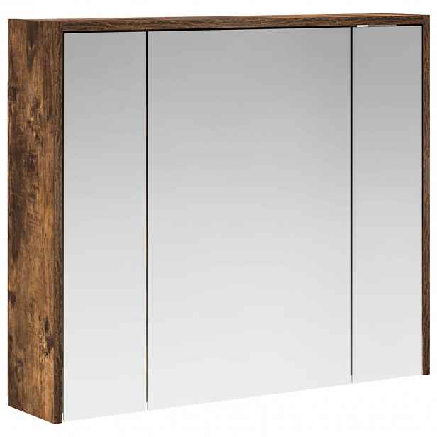 vidaXL Koupelnová zrcadlová skříň Kouřový dub 73,5 x 16 x 62,5 cm