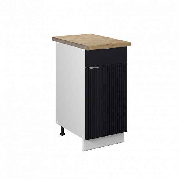 Vicco SPODNÍ SKŘÍŇKA KUCHYŇSKÉ LINKY Fame-Line Černý pruhovaný 40 cm , PD Dub