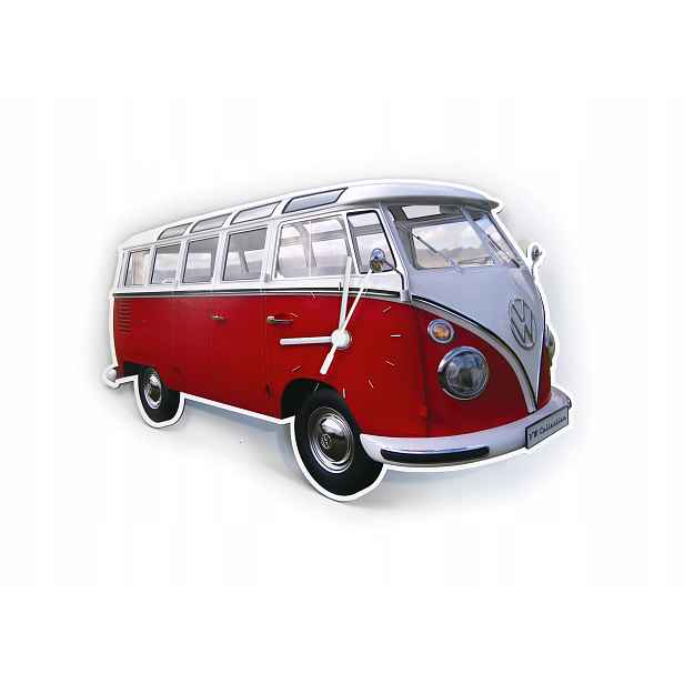 Brisa Vw Collection Nástěnné hodiny Vw T1 Bus červené