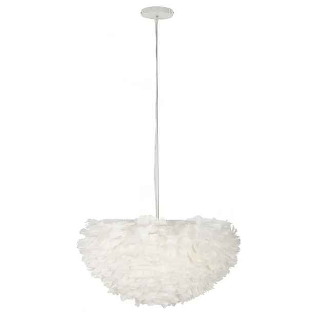 Mauro Ferretti Závěsný lustr Feathry 60 cm bílý