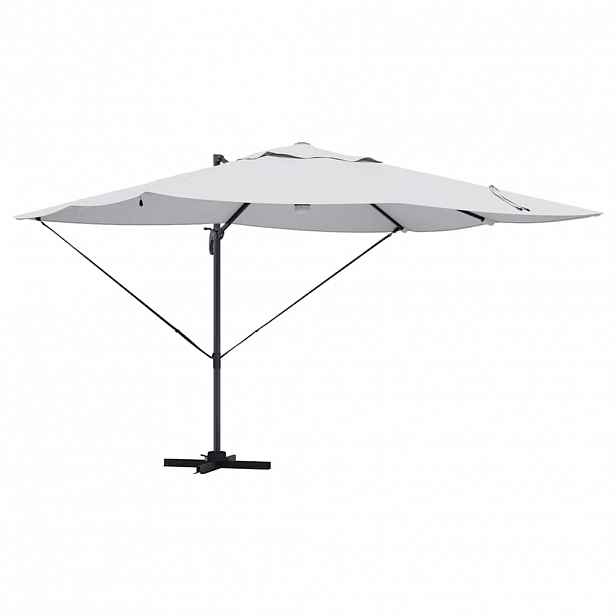 vidaXL Slunečník Písková 351 x 250 x 253 cm Polyester a hliník