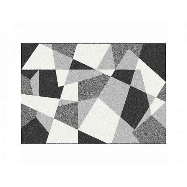 Koberec, černá/šedá/bílá, 57x90, SANAR