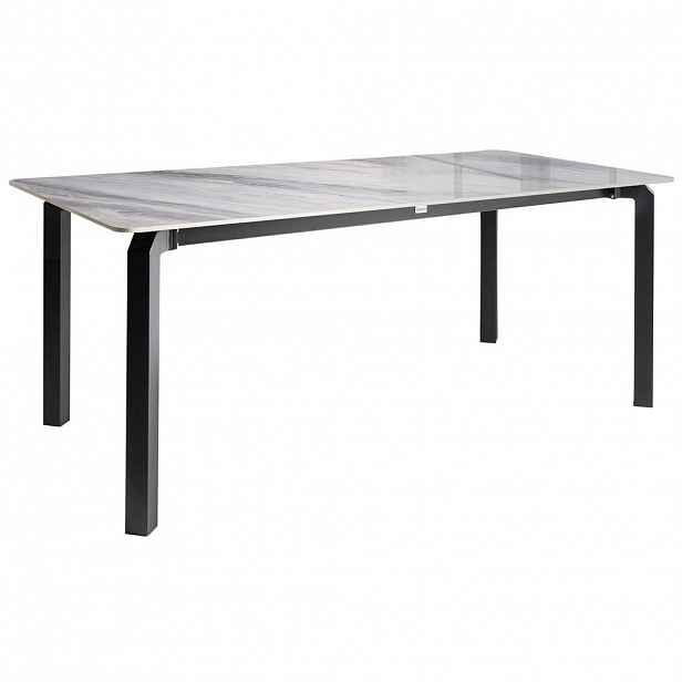Beliani ZAHRADNÍ STŮL 180/90 cm Kámen Šedý Mramor Feletto