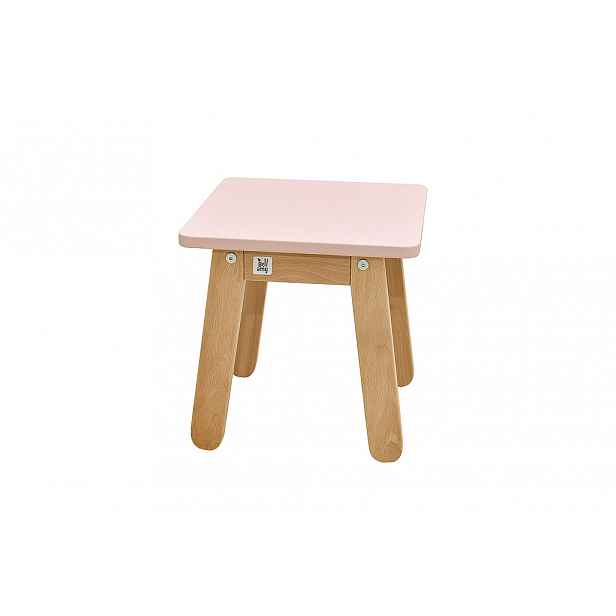 Bellamy Růžová dětská stolička WOODY DUSTY PINK