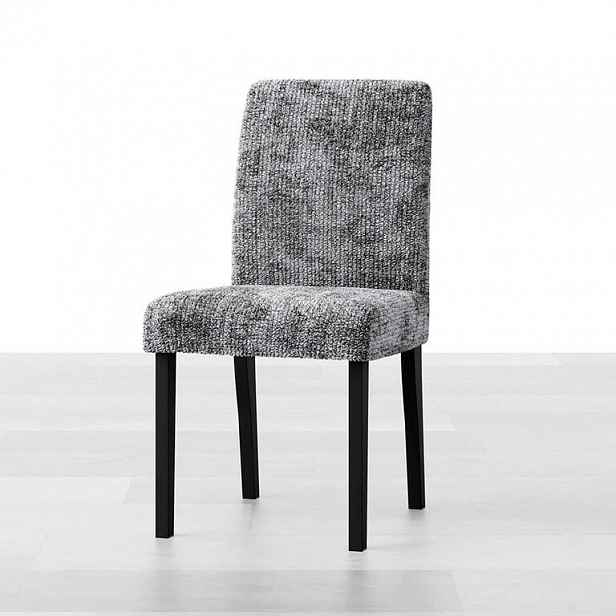GA.I.CO decoDoma napínací potah bielastický MARMO šedé židle s opěradlem 2 ks 45 x 45 x 50 cm
