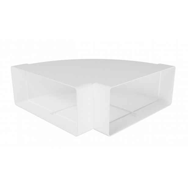 Horizontální Ventilační Koleno Przybysz 90 stupňů plochého kanálu 220x90 Pvc
