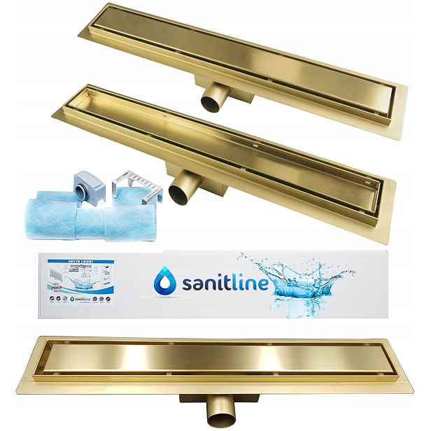 Sanitline Lineární Odtok Gold 2v1 60 cm Nízký 52 mm