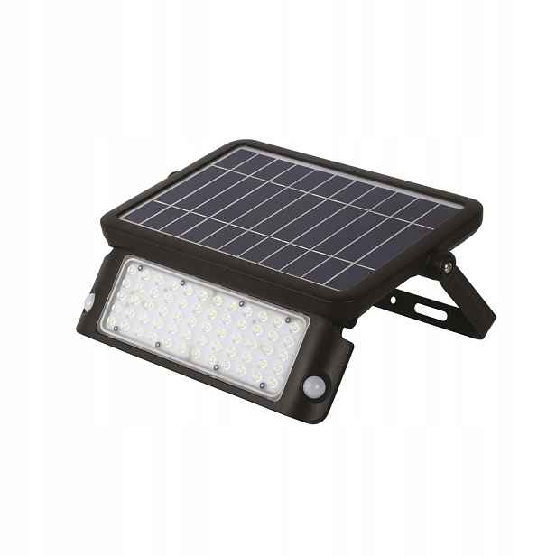 Solární Led reflektor 10W 4000K 1080lm IP65 černý Mhc Kobi