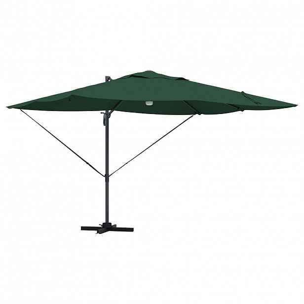 vidaXL Slunečník Zelená 351 x 250 x 253 cm Polyester a hliník