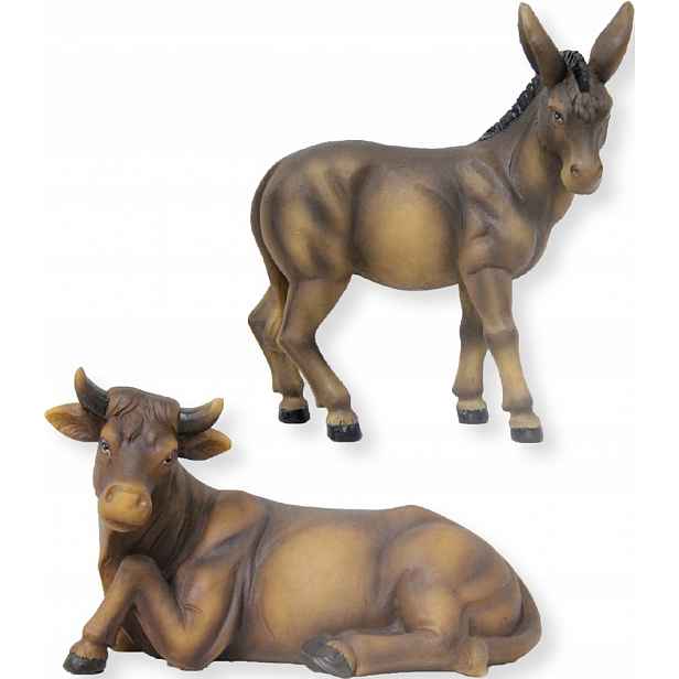Vůl A Osel pro Betlém B.- pro fíky o výšce 19 Cm