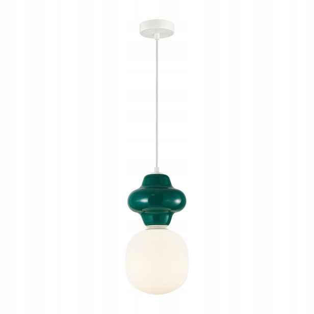 Závěsná lampa Italux Latera zelená Ø18 cm 1xE14 40W art deco