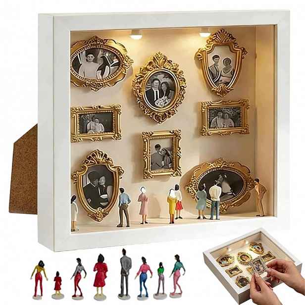 Rámeček Rámeček Led Figurky ve stylu Vintage Retro Teplé osvětlení na fotografie