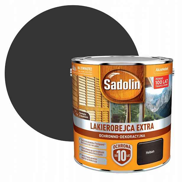 Sadolin Extra 2,5 L Lakovací Nátěr Na Dřevo Ebenový