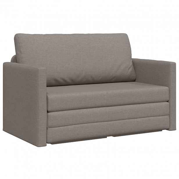 vidaXL Pohovka na spaní Taupe 124 x 71 x 78 cm textil