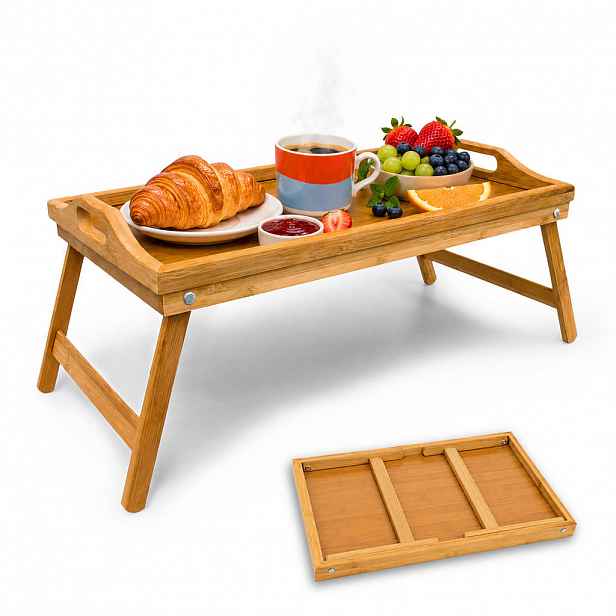 Relaxdays PODNOS přírodní bambus skládací 60x30 cm