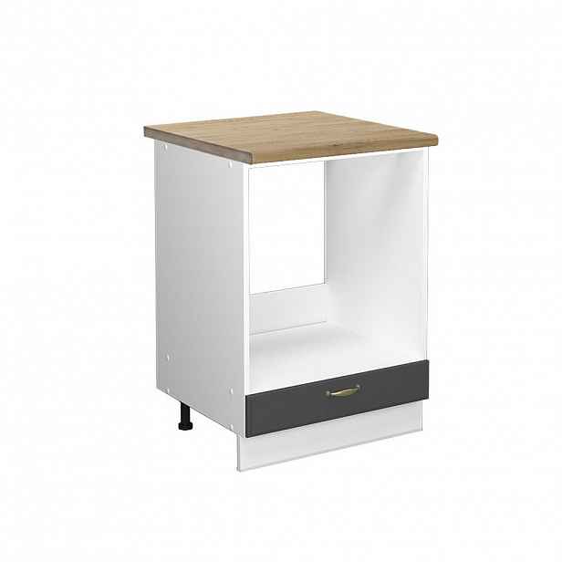 Vicco SKŘÍŇKA NA VESTAVĚNOU TROUBU Fame-Line Antracitově zlatý 60 cm , PD Dub
