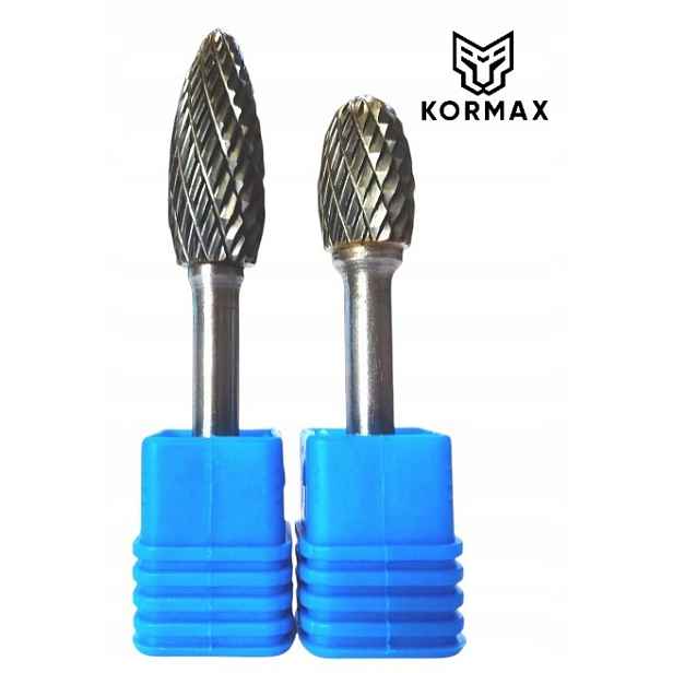 Set Fréza rotační pilník 12 mm na kov s karbidem, oválná a plamenová