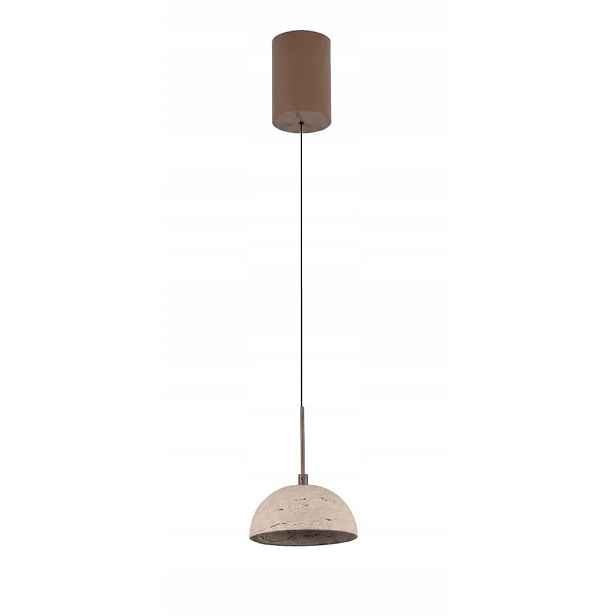 Dekorativní závěsná lampa béžová Led travertin 5W Cuccina Maxlight
