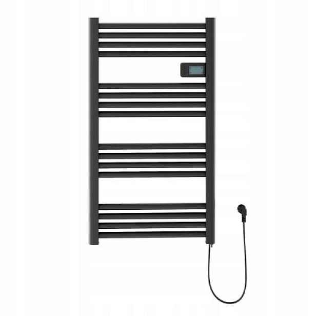 Elektrický koupelnový radiátor 500 W 540 x 960 mm černý Gamma
