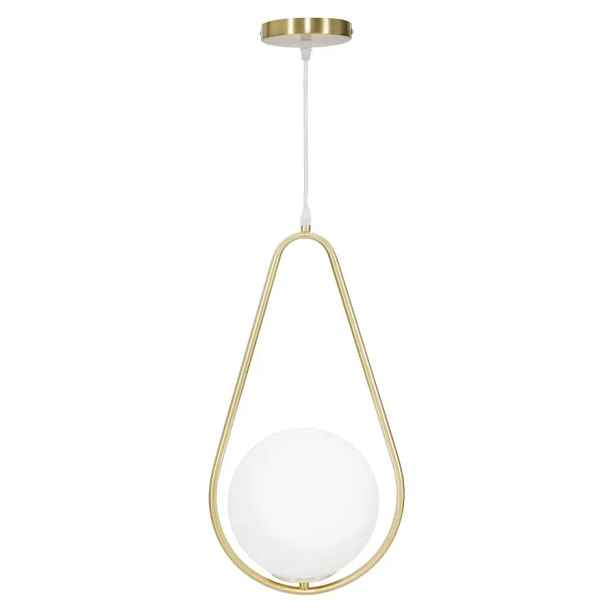 Mauro Ferretti Závěsný lustr Glamy 46 cm bílý/zlatý