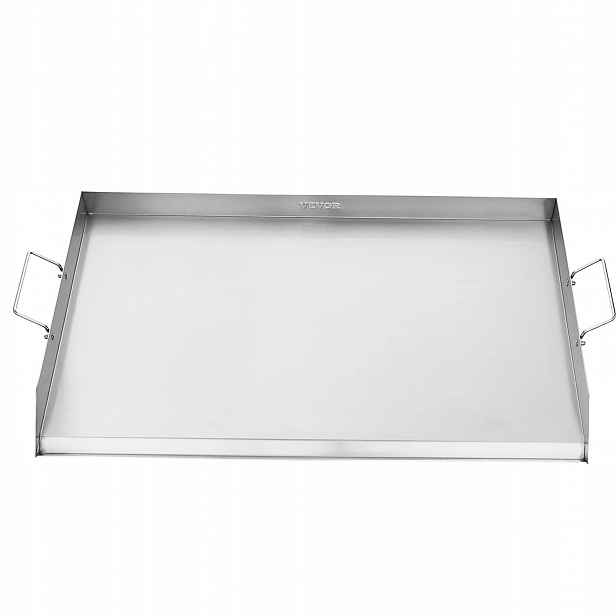 Ocelová grilovací deska 910 x 525 mm, univerzální s držákem pro Bbq a kempování