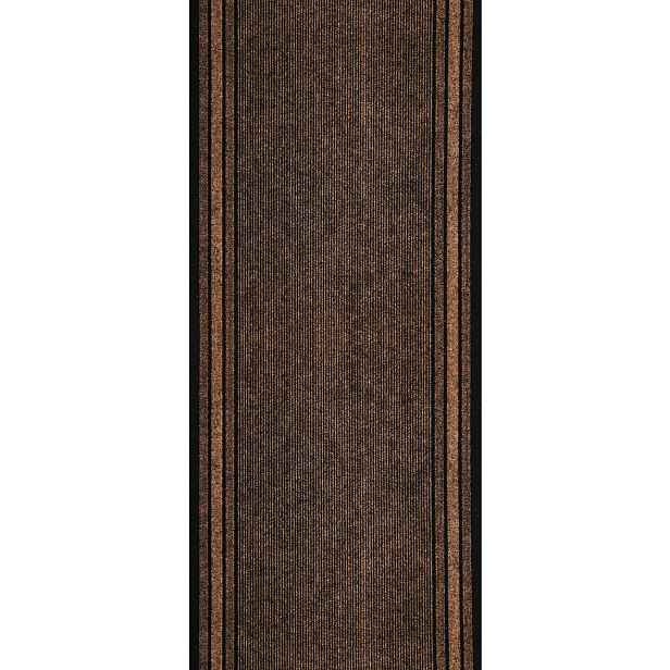 Protiskluzový běhoun na míru Rekord 811 hnědý, šíře 100 cm, hnědá, chodba / předsíň, Spoltex