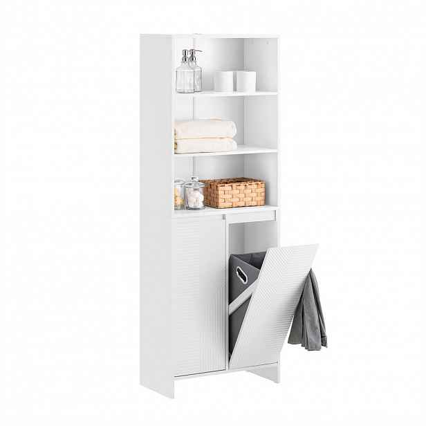 SoBuy VYSOKÁ KOUPELNOVÁ SKŘÍŇKA se 2 dveřmi Bílá 60x30x170cm Moderní
