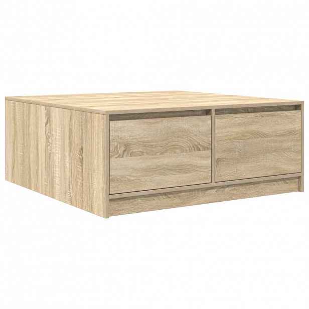 vidaXL Konferenční stolek se zásuvkami Sonoma Dub 100x100x40 cm