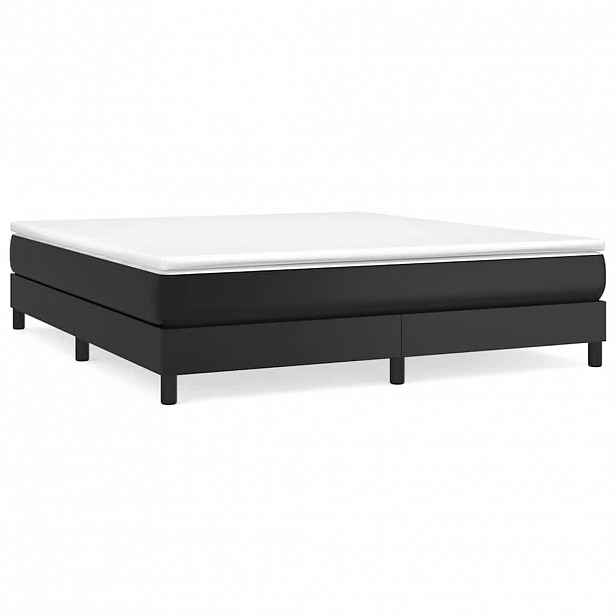vidaXL Rám postele s boxspringem černá 160 x 200 cm umělá kůže