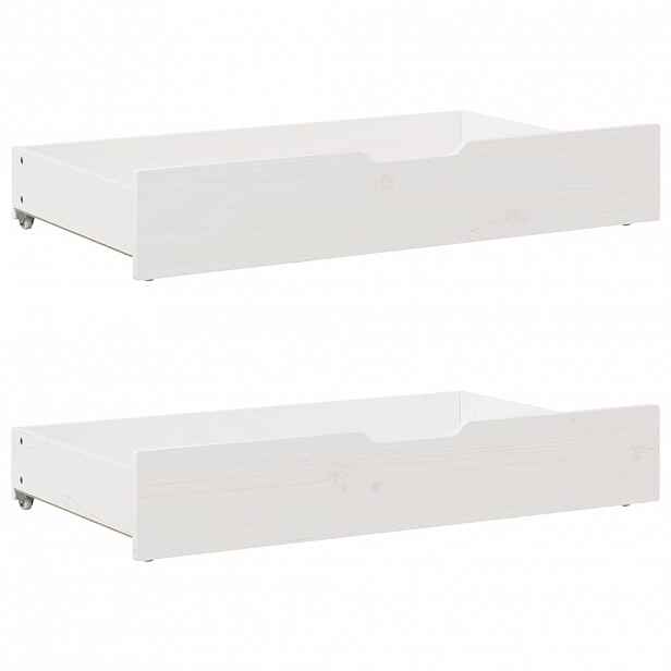 vidaXL Zásuvky pod postel 2 ks bílé 90 x 55 x 17 cm masivní borovice