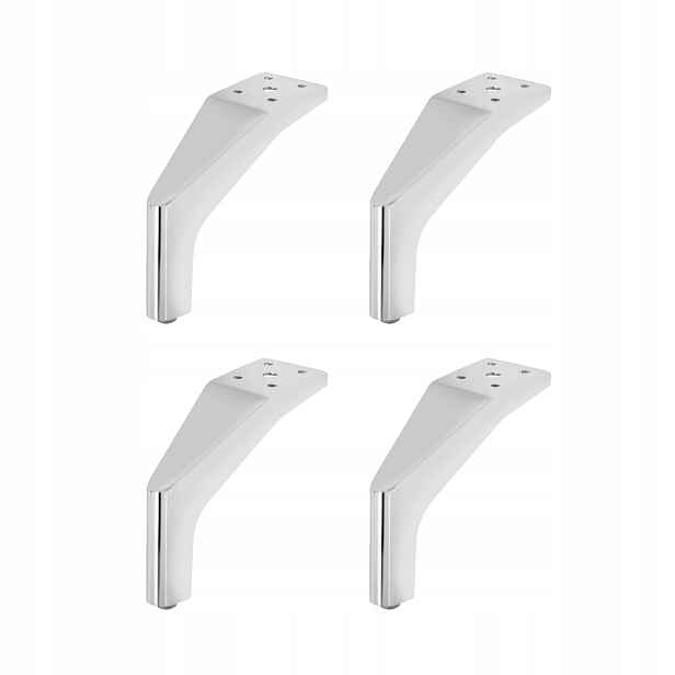 Set 4X Nábytková noha k posteli, pohovka Chrom, ocelová, 15 cm, H150, pevná