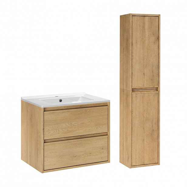 Petits-meubles KOUPELNOVÝ NÁBYTEK 61cm Edmé 2er-Set Dřevo
