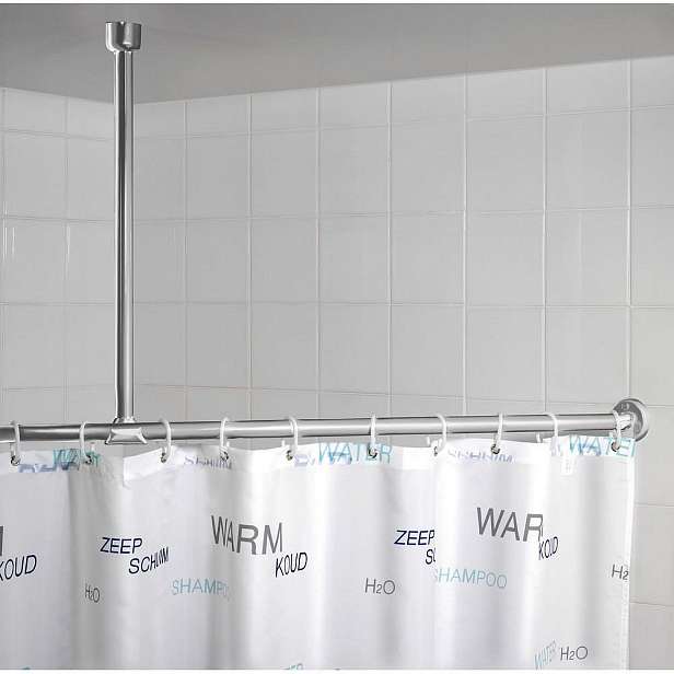 Podpěra pro tyč na teleskopický sprchový závěs Wenko, délka 57 cm