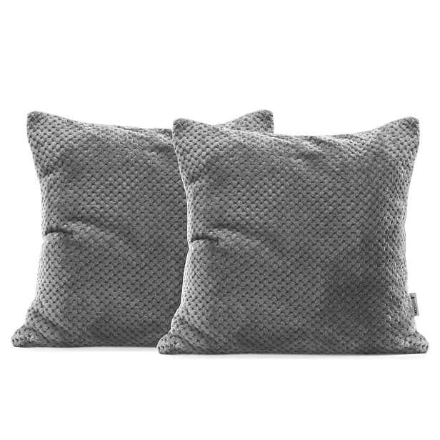 Restilo Povlaky na polštáře Decoking Xela šedé 45x45 - 2 kusy, velikost 45x45*2