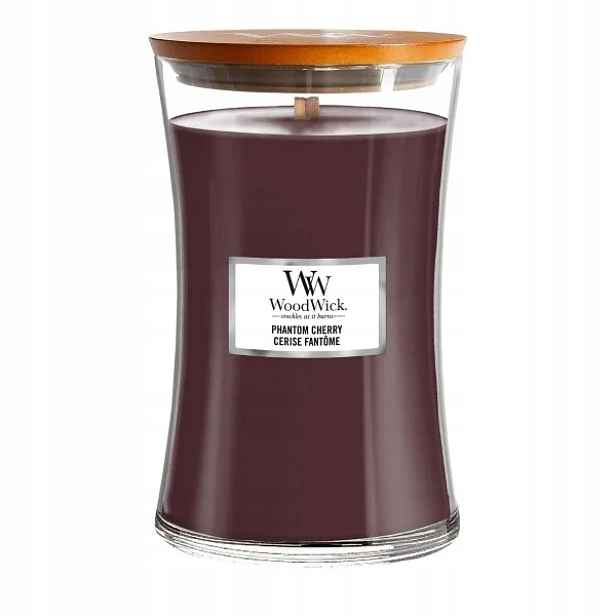 Sójová vonná svíčka Phantom Cherry Woodwick Velká 10g