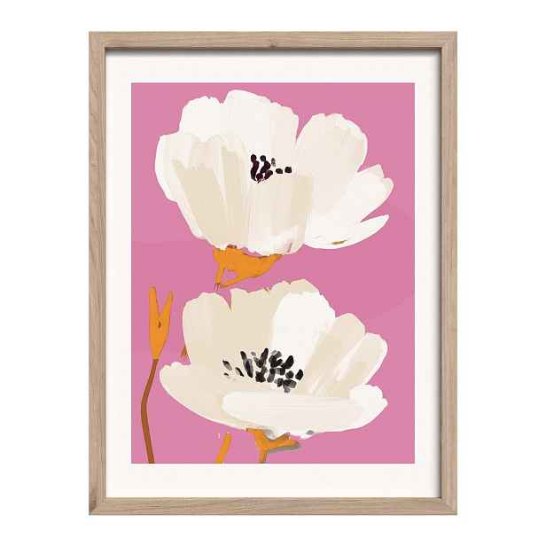 Tištěný obraz s rámem 30x40 cm Peony Bloom – Styler