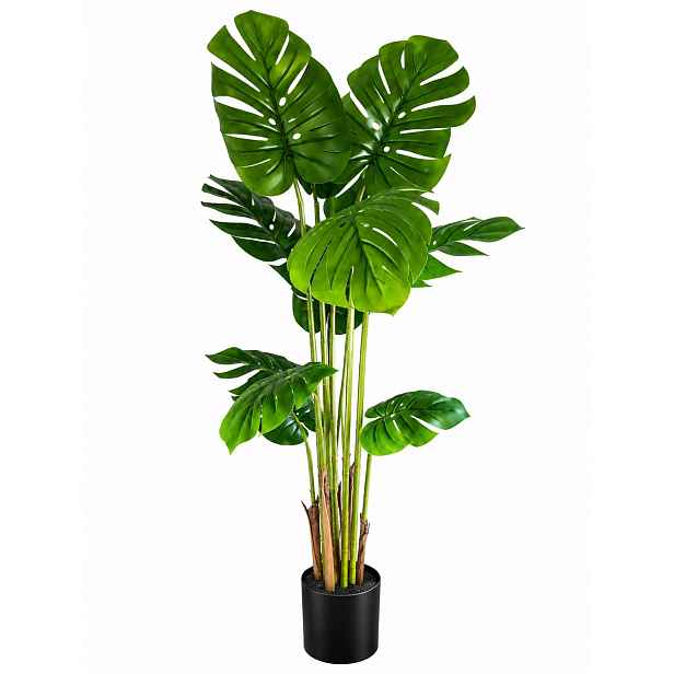 Umělá Monstera 120 cm velká zelená dekorativní rostlina do interiéru