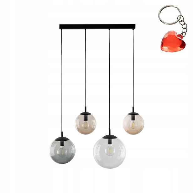 Závěsná lampa Lustr Stropní Svítidlo Převis Vícebarevná 4xE27 nad stůl Tk Lighting