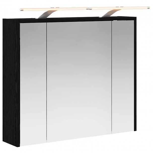 vidaXL Koupelnová zrcadlová skříň Černý dub 73,5 x 16 x 62,5 cm