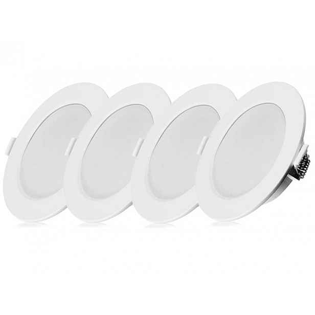 4x Plochý zapuštěný panel Slim Led 6W 230V Lampička Studená barva 6500K