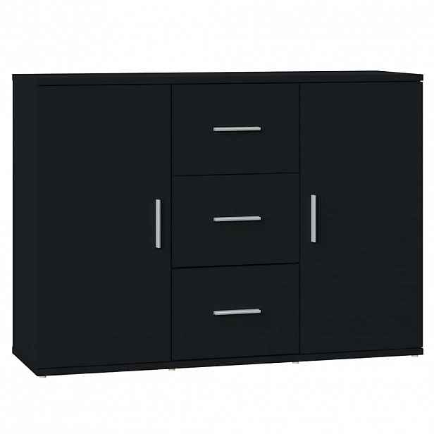 vidaXL Příborník černý 91 x 29,5 x 65 cm kompozitní dřevo