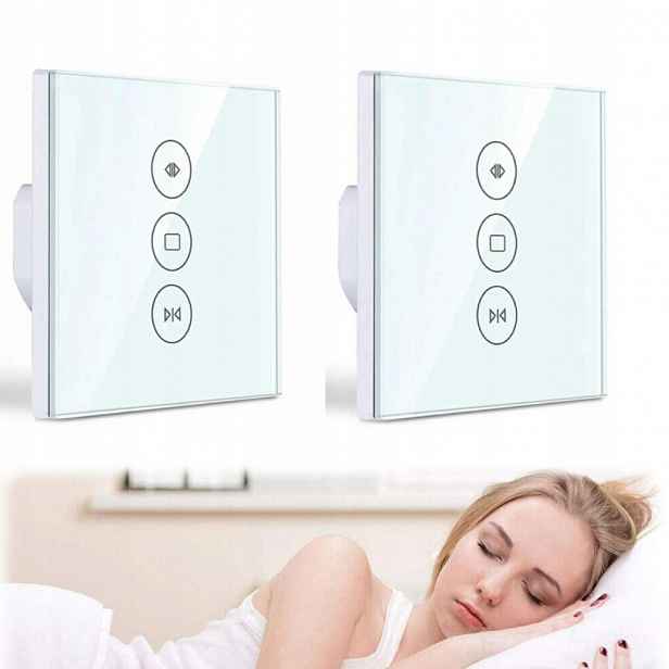 2X Wifi Inteligentní Záclonový Spínač, Dálkové Ovládání,