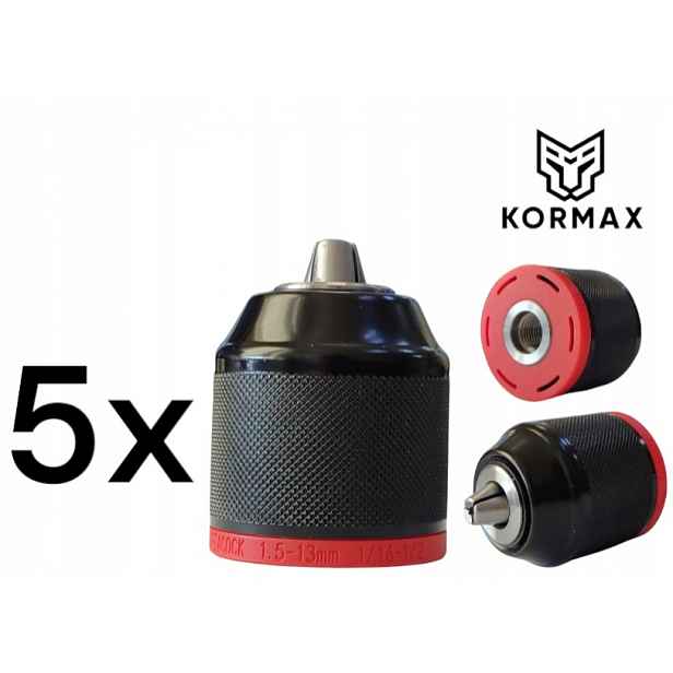 Vrtací úchyt 1/2" samosvorný Set 5 ks 20UNF Kormax Kovový