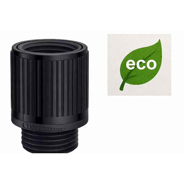 Eco produkty Eco Stop ventil - sprchový eco regulátor průtoku vody a stop ventil k ruční sprchové hlavici, černý