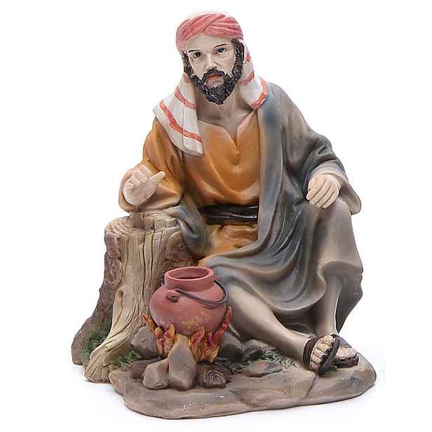Figurka Do Betlému „Sedící poutník u ohně“ – pro figurky o výšce 20 cm